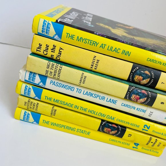 Nancy Drew by Carolyn Keene 7 Books Lot (4, 7, 9, 10, 12, 13, 14) Hardcover - Picture 3 of 6